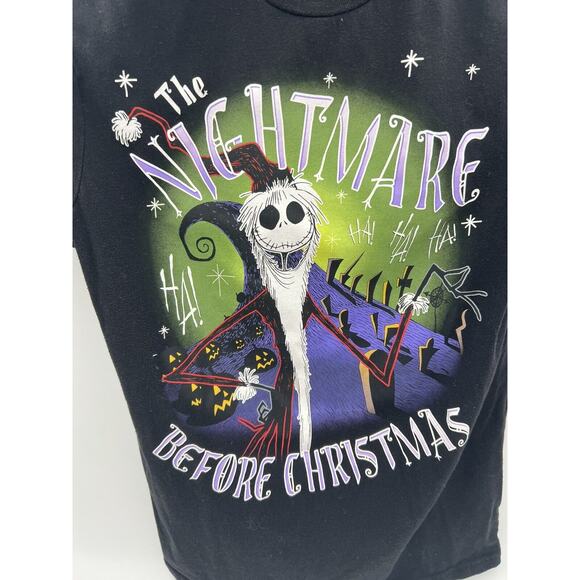 Disney's Tim Burton Nightmare Before Christmas Graphic Black T-shirt Size M - Picture 3 of 4